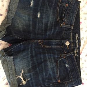 American Eagle denim midi shorts